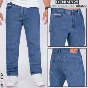 Denim Caballero Rígido Azul Oscuro