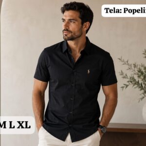 Camisa Popelina Manga Corta