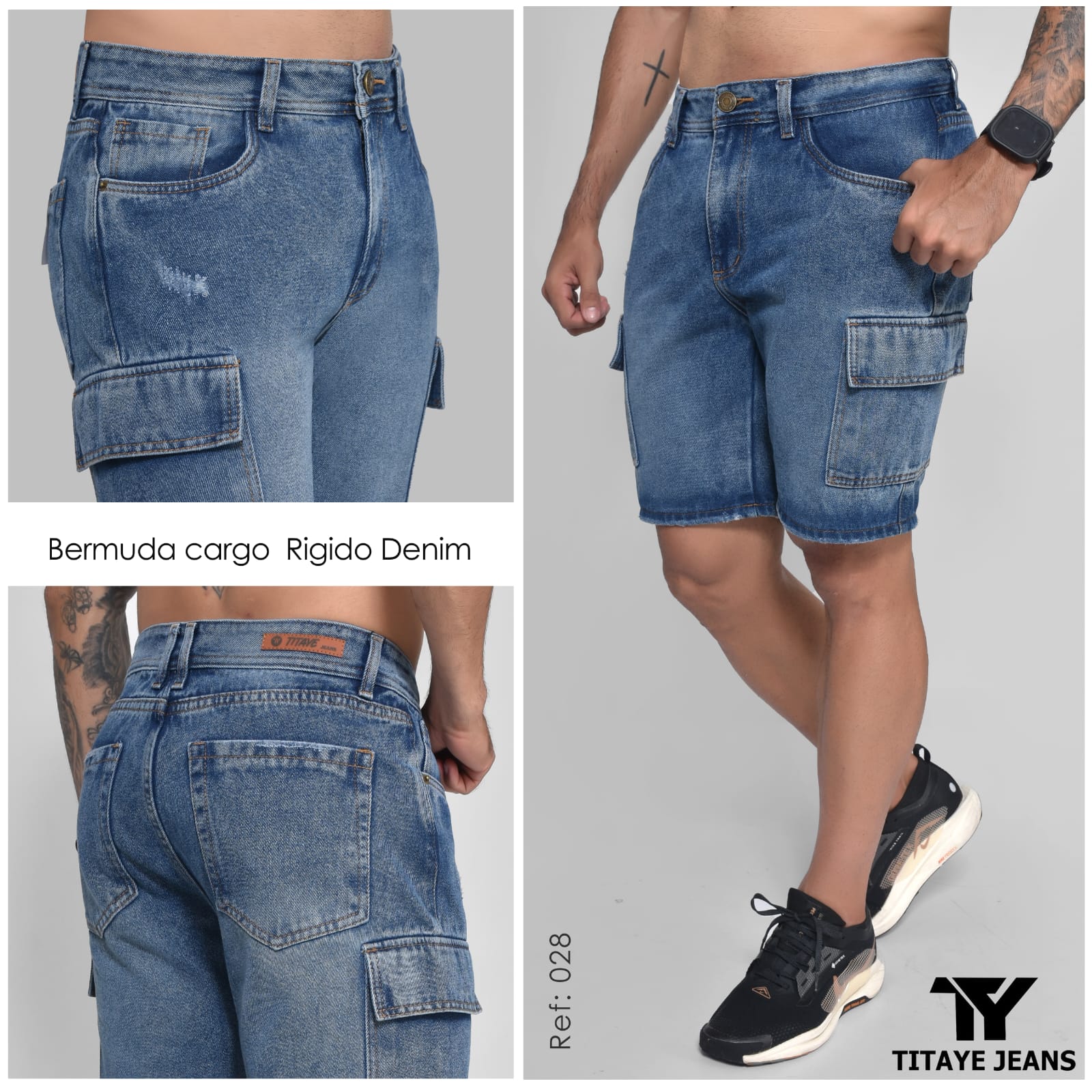 Bermuda Cargo Denim